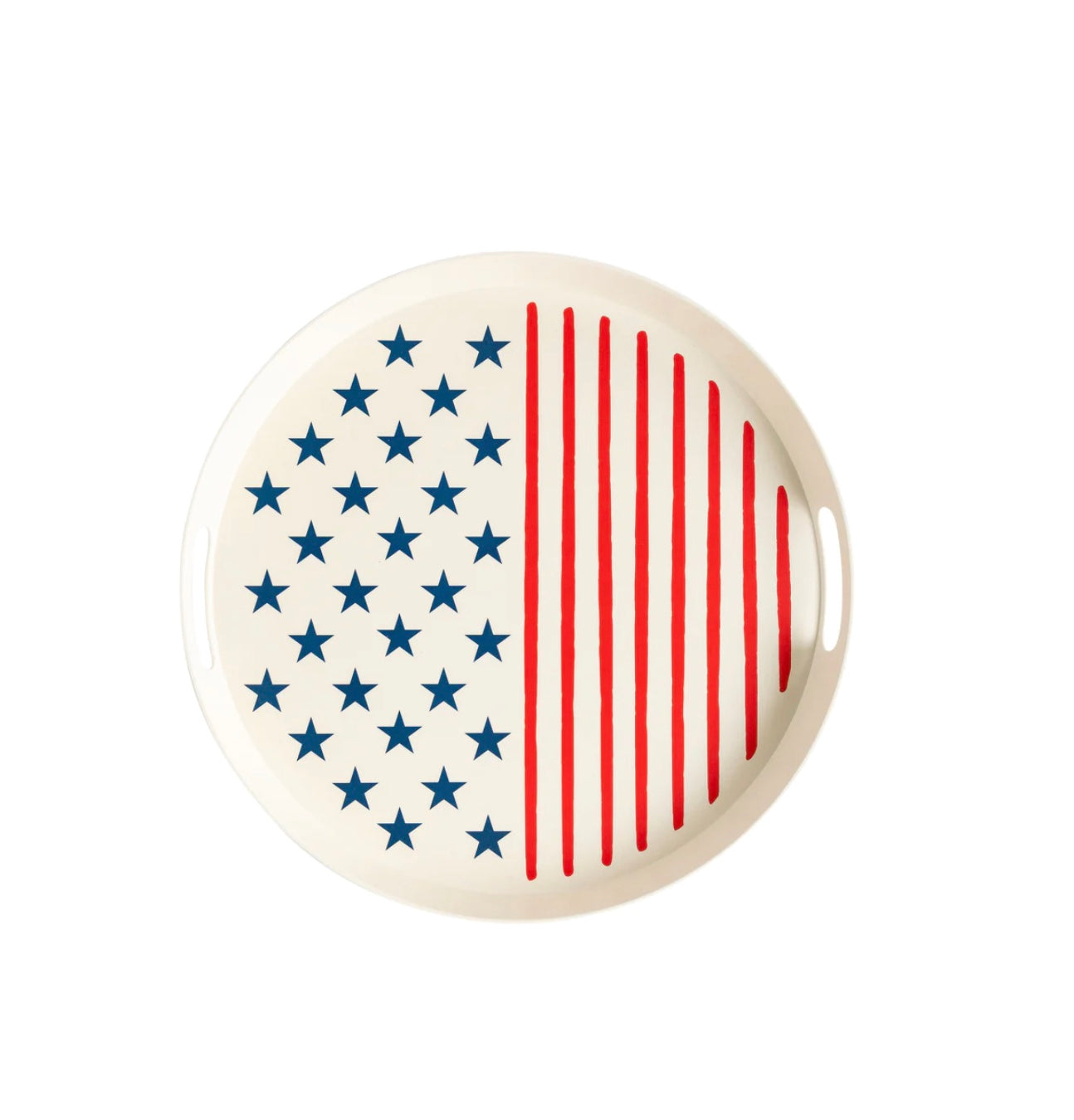 My Mind's Eye Stars + Stripes Reusable Bamboo Round Serving Tray